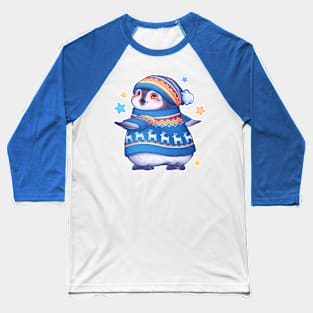 Cute penguin in a sweater Baseball T-Shirt